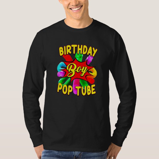 Fidget Toy Pop Tube Birrthday Boy   T-Shirt (Vorderseite)