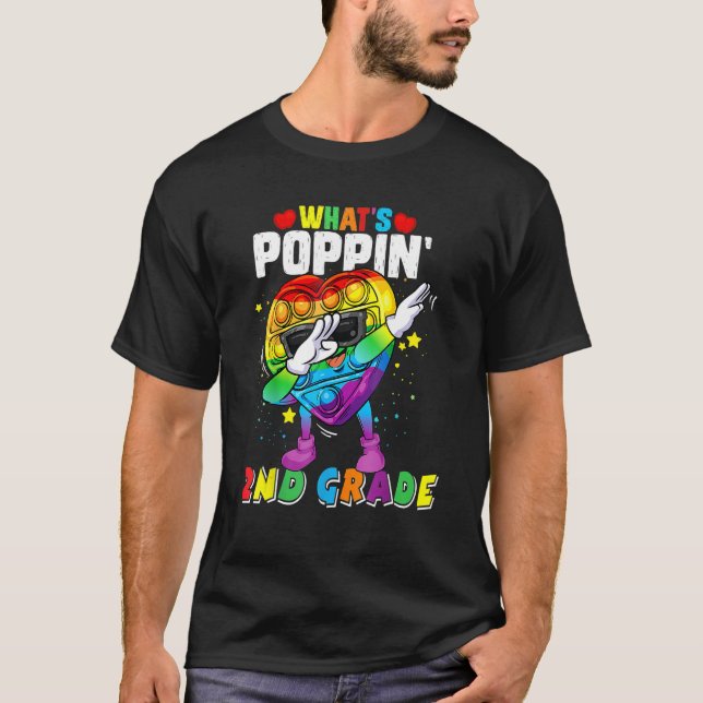 Fidget Toy What's Poppin' 2nd Grade 100th day of s T-Shirt (Vorderseite)