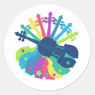 fidlefun runder aufkleber