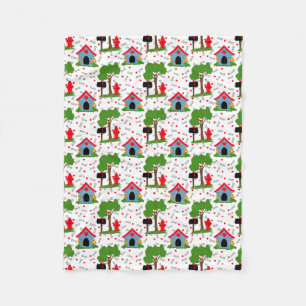 Fido Dog House Herz Knochen Fleecedecke