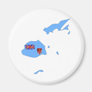 Fidschi-Flag-Karte Magnet