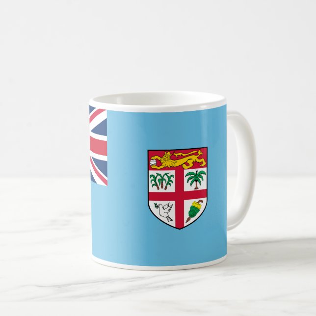 Fidschi-Flagge Kaffeetasse (VorderseiteRechts)