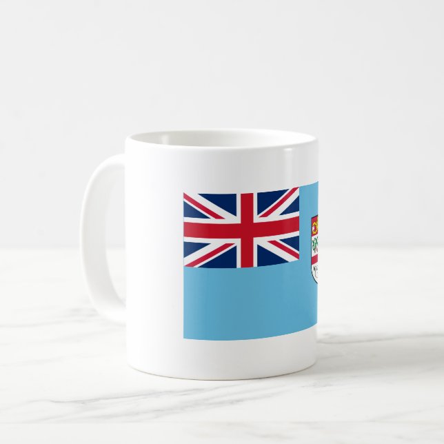 Fidschi-Flagge Kaffeetasse (Vorderseite Links)