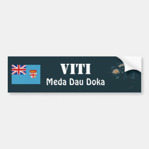 Fidschi-Flagge + Karte Aufkleber Autoaufkleber