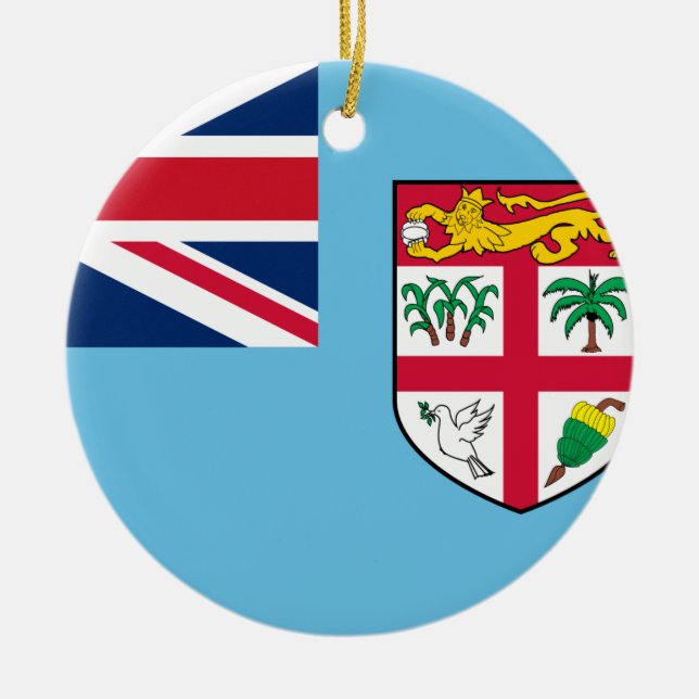 Fidschi-Flagge Keramik Ornament (Vorne)