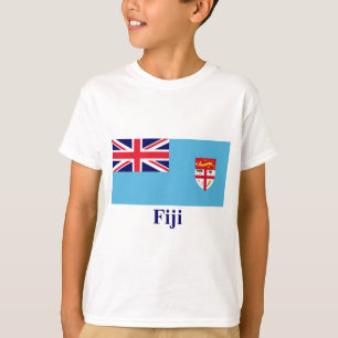 Fidschi-Flagge mit Namen T-Shirt