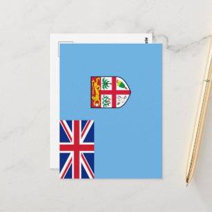 Fidschi-Flagge Postkarte