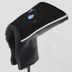 Fidschi-Flagge und Karte Golf Headcover