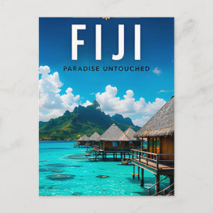 🏝️ Fidschi-Inselparadies Luxus-Reise-Dekor 🌊 Postkarte