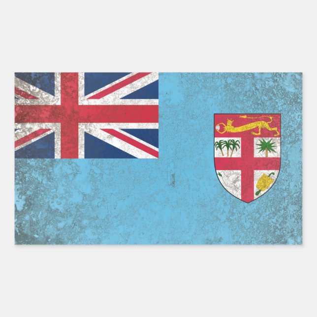 Fidschi Rechteckiger Aufkleber (Vorderseite)