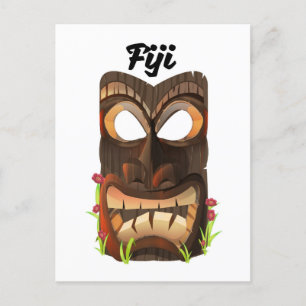 Fidschi-Schnitzmaske Postkarte