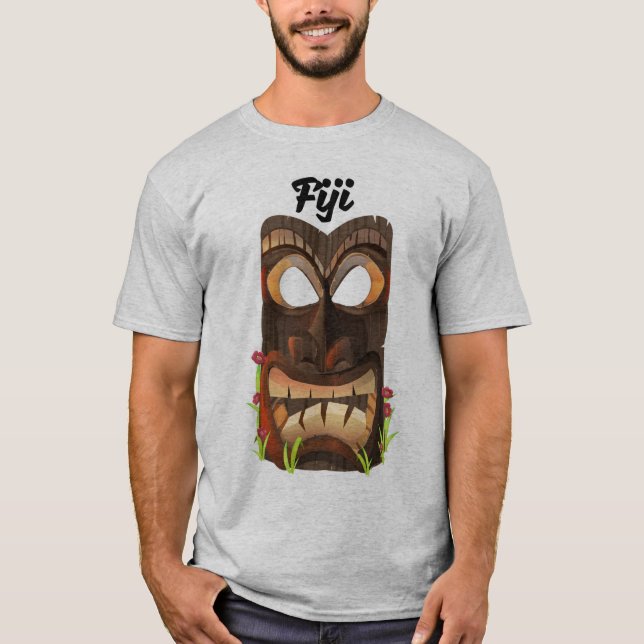 Fidschi-Schnitzmaske T-Shirt (Vorderseite)