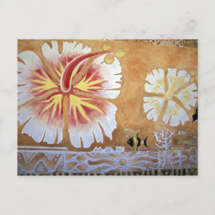 Fidschi, Wandkunst. Postkarte