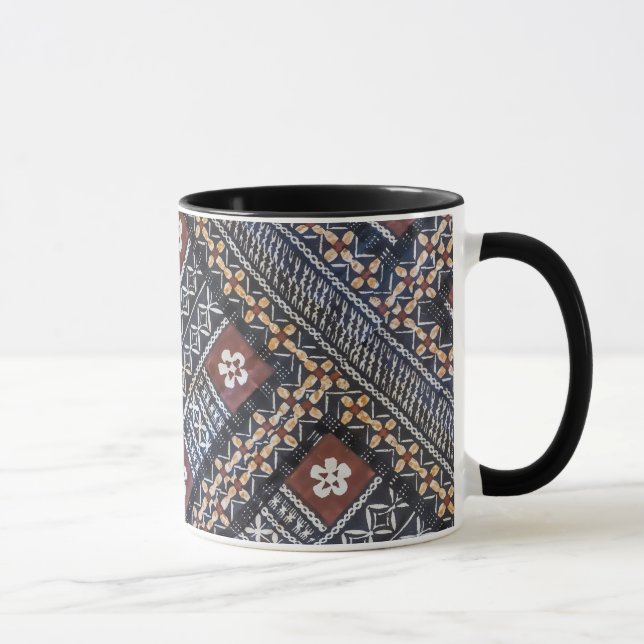 Fidschitapa-Stoff-Druck-Tasse Tasse (Rechts)