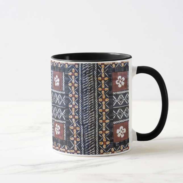 Fidschitapa-Stoff-Druck-Tasse Tasse (Rechts)