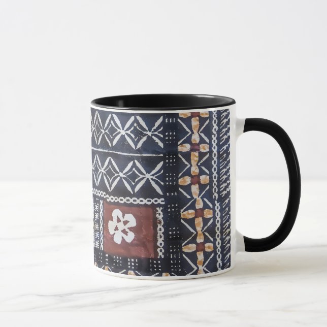 Fidschitapa-Stoff-Druck-Tasse Tasse (Rechts)