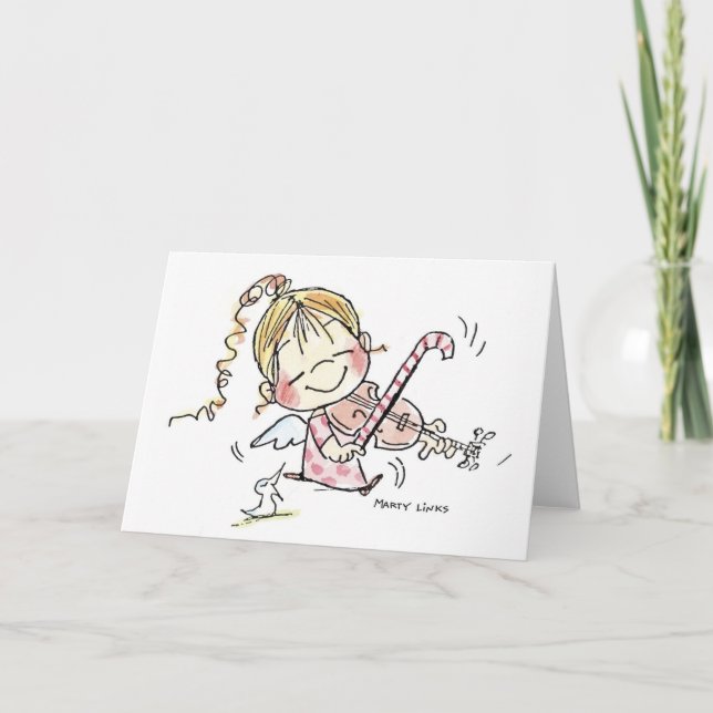 Fiedler des WeihnachtenCH-008 Feiertagskarte (Vorderseite)