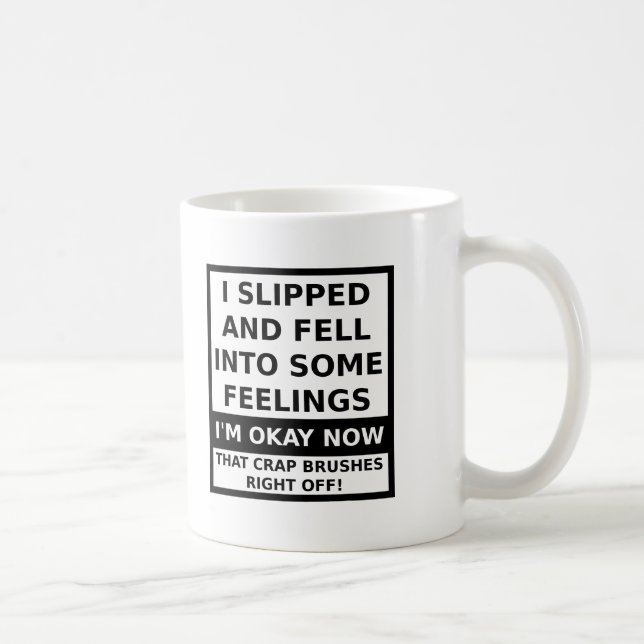 Fiel in etwas Gefühls-lustige Tasse (Rechts)