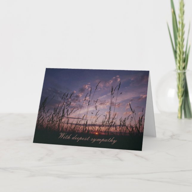 "Field and Sky Condolence Card" Karte (Vorderseite)