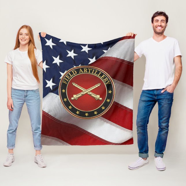 Field Artillery Branch Insignia Special Edition Fleecedecke (Beispiel)