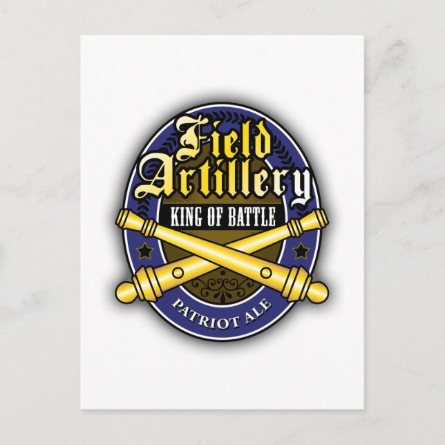 Field Artillery Patriot Postkarte (Vorderseite)