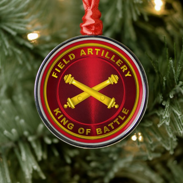 FIELD ARTILLERY Veteran Weihnachten Ornament Aus Metall (Baum)