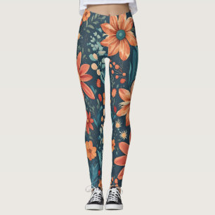 Field Blume, schöne Frühlingskunst. Leggings