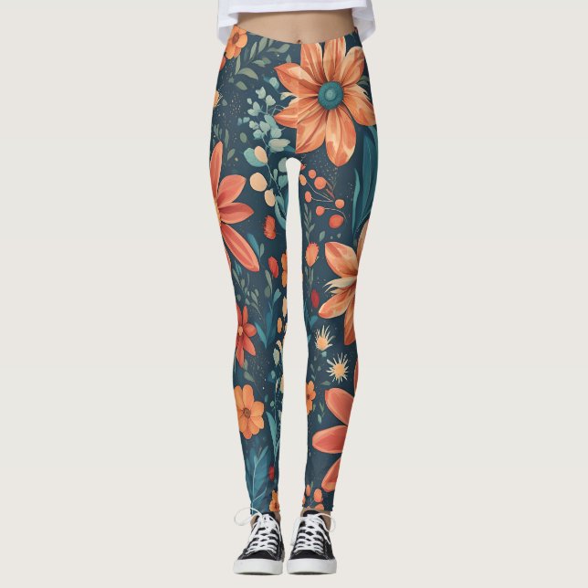 Field Blume, schöne Frühlingskunst. Leggings (Vorderseite)