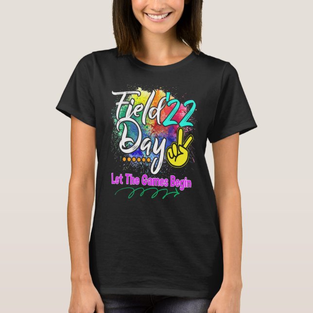 Field Day 2022 Lass The Games Begin Kids Boys Girl T-Shirt (Vorderseite)
