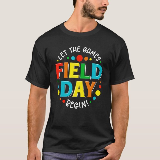 Field Day 2023 Let The Games Begin Kids Boys Girls T-Shirt (Vorderseite)