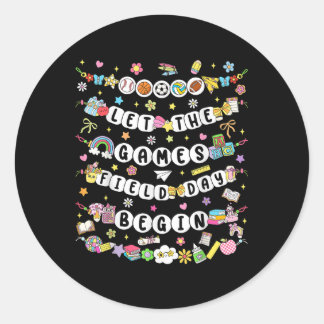 Field Day 2025 Lass The Games Begin Friendship Bra Runder Aufkleber