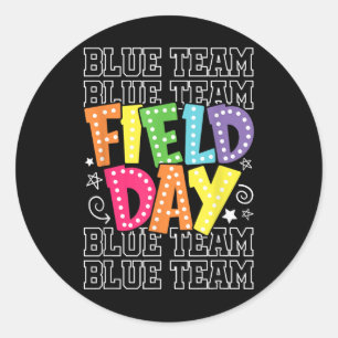 Field Day Blue Team Color War Camp Team Game Compe Runder Aufkleber