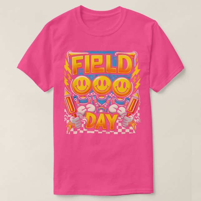 Field Day Field Day 2024 Checkered Game Day End of T-Shirt (Design vorne)