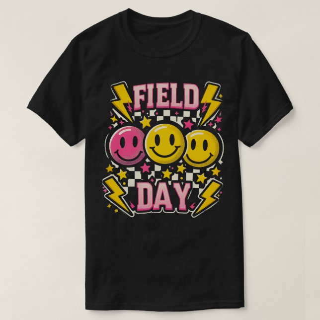 Field Day Field Day 2024 Checkered Game Day End of T-Shirt (Design vorne)