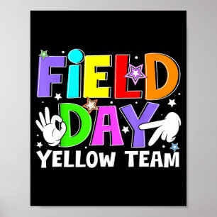 Field Day Gelbes Team Lasst Die Spiele Beginnen Se Poster