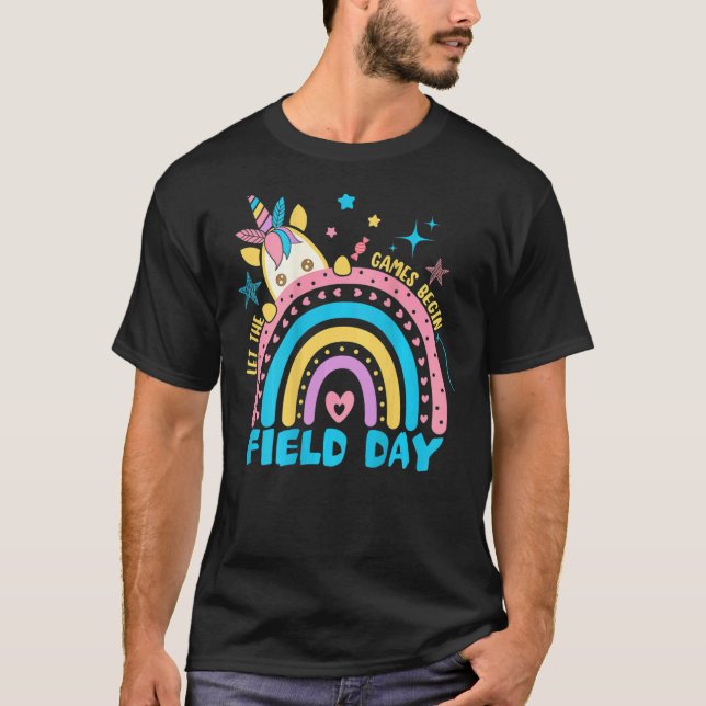 Field Day Lass The Games Begin Boys Girls Teachers T-Shirt (Vorderseite)