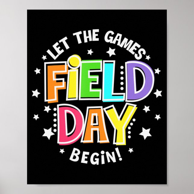 Field Day Lass The Games Begin Kids Boys Girls Tea Poster (Vorne)