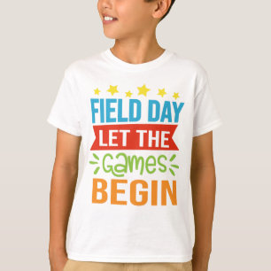 Field Day Lass The Games Begin School End Kids T-Shirt