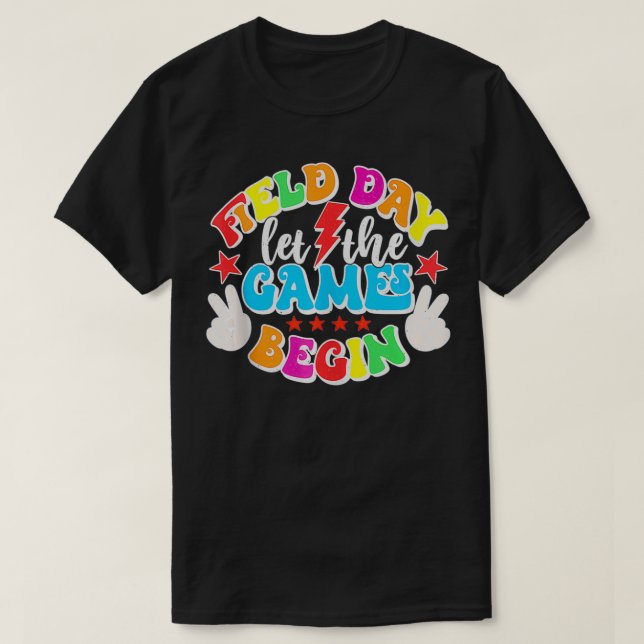 Field Day Let The Games Begin Kids Boys Girls Teac T-Shirt (Design vorne)