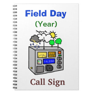 Field Day Notebook mit Cartoons Radio Notizblock