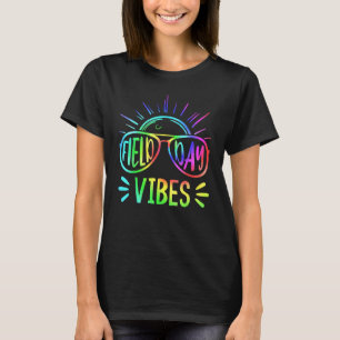 FIELD DAY VIBES 2023 Lehrer Kinder Groovy Gefärbte T-Shirt