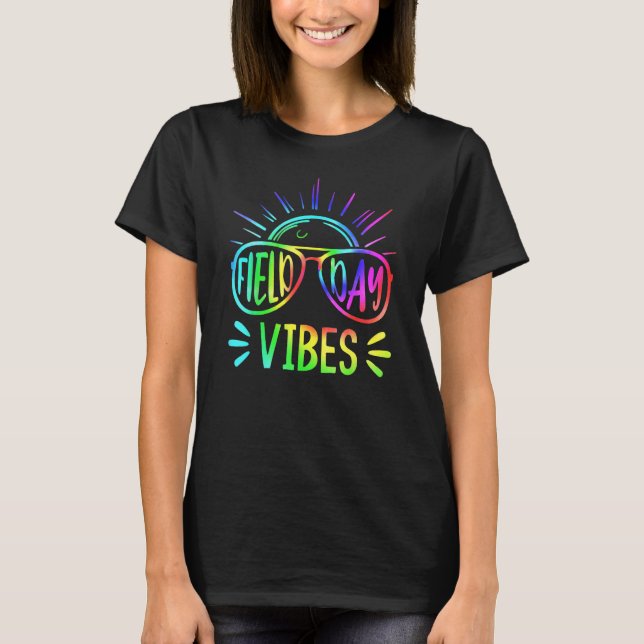 FIELD DAY VIBES 2023 Teacher Kids Groovy Tie Dye H T-Shirt (Vorderseite)