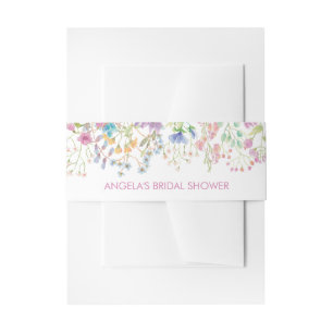 Field Floral Bridal Dusche Einladung Bauchband Einladungsbanderole