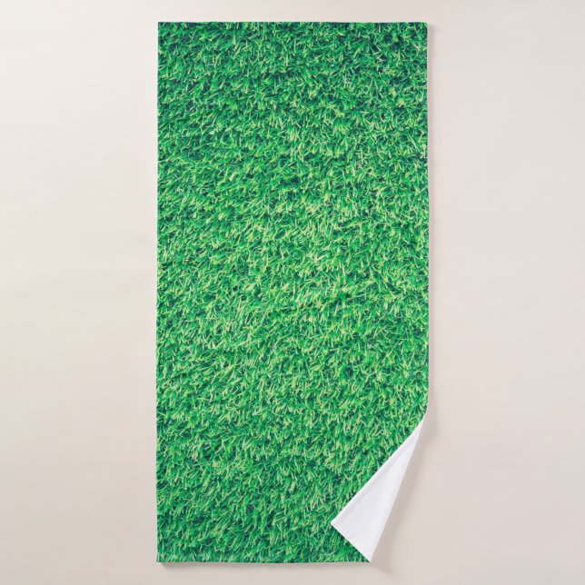Field grass green lawn texture badehandtuch (Badehandtuch)
