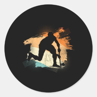 Field Hockey Accessories Retro Field Hockey Lover  Runder Aufkleber