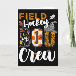 Field Hockey Boo Crew Halloween passender Spieler Karte