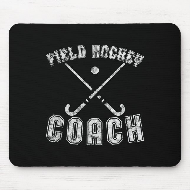 Field Hockey Coach Gifts Distressed Field Hockey C Mousepad (Vorne)