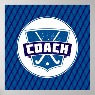 Field Hockey Coach Schild Poster Print