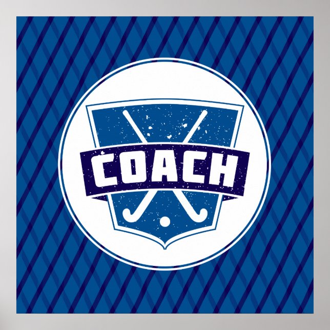 Field Hockey Coach Schild Poster Print (Vorne)