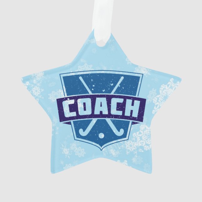 Field Hockey Coach Weihnachtsdekoration Ornament (Rückseite)